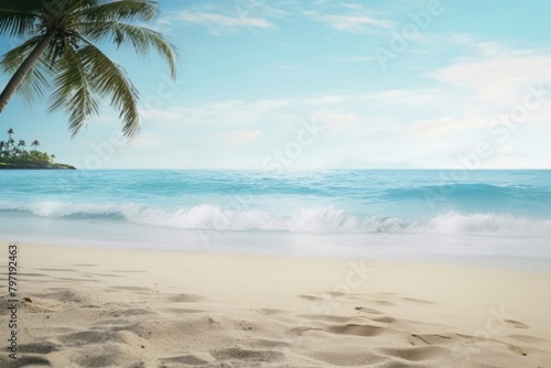 Sand beach outdoors tropical horizon. © Rawpixel.com