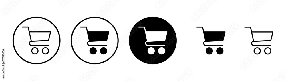 Shopping icon vector isolated on white background. Shopping cart icon. Basket icon. Trolley Shopping icon vector isolated on white background. Shopping cart icon. Basket icon. Trolley