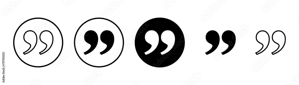 Quote icon vector isolated on white background. Quote sign icon. Quotation mark symbol. Quote icon vector isolated on white background. Quote sign icon. Quotation mark symbol.