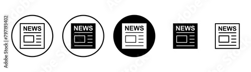 Newspaper icon vector isolated on white background. news paper icon vector