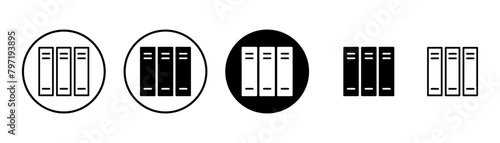 Library icon vector isolated on white background. Book icon vector