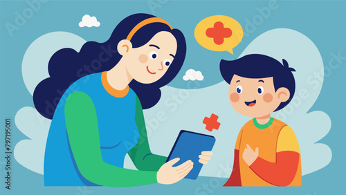 A touching moment between a mother and her autistic child who have formed a strong connection by communicating through mindreading devices developed.