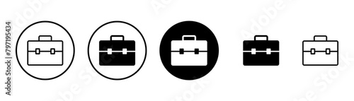 Briefcase icon vector isolated on white background. Briefcase vector icon