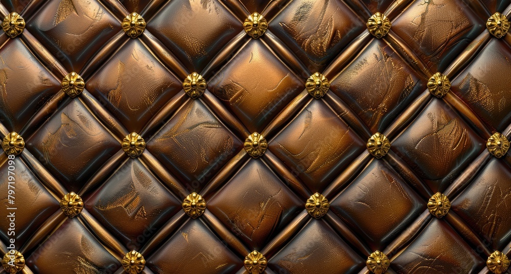 Elevate your space with a 3D wallpaper mimicking a luxurious wood and gold mosaic decor. Ai Generated. Elevate your space with a 3D wallpaper mimicking a luxurious wood and gold mosaic decor. Ai Generated.