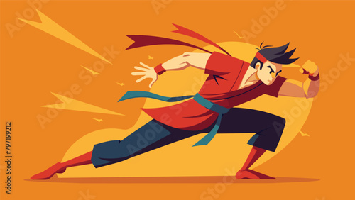 A fighter exeing a swift and powerful sweep using the momentum of the opponents movements against them.