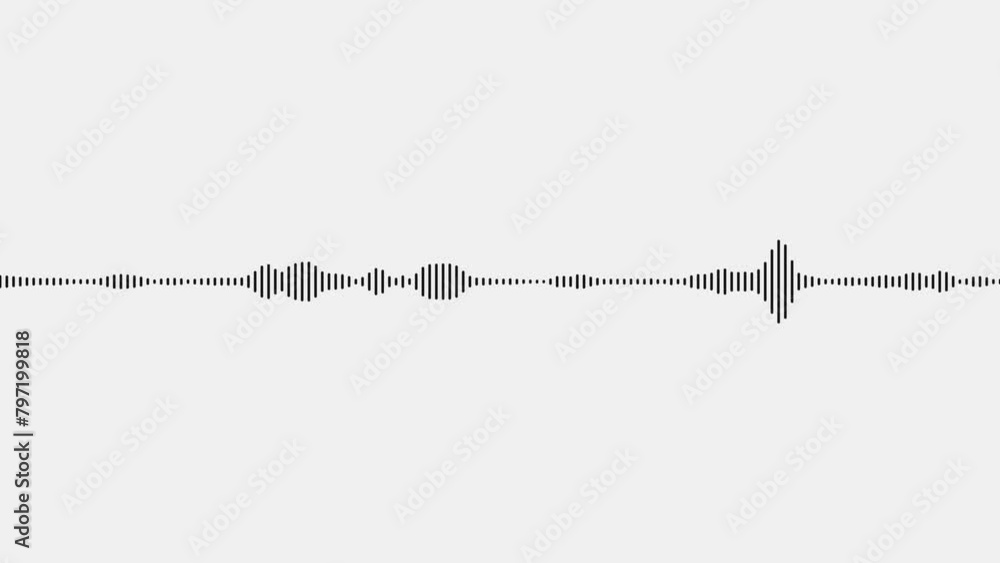 Sound wave isolated on black background. Abstract wave motion equalizer ...