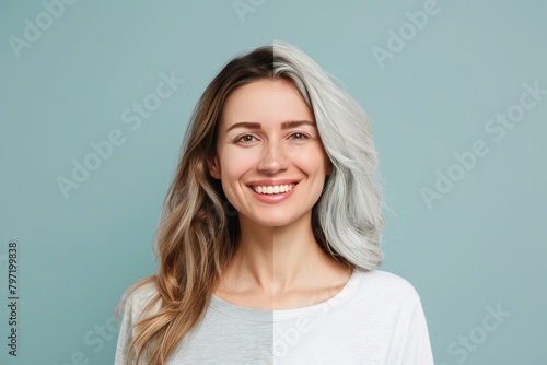 Older woman portrait and youthful complexion depicted in aging wrinkle transitions, integrating adult care and narrative in skin rejuvenation with effective slight smile portrayal.