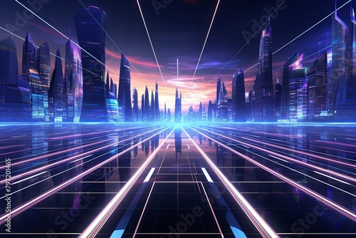Futuristic Cyber Lines 3D: Dynamic Digital Billboard Extravaganza