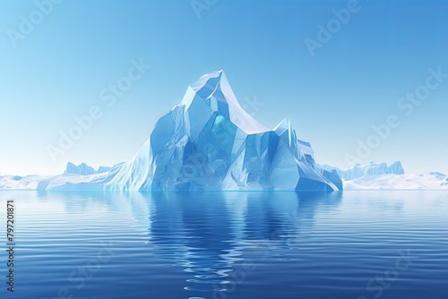 Glacial Iceberg Crystal Gradients Luxury Yacht Brochure Background Scene