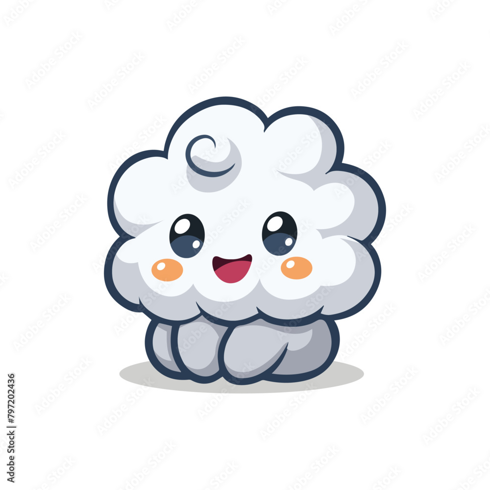 cute cloud smile cartoon character kawaii vector illustration template design cute cloud smile cartoon character kawaii vector illustration template design