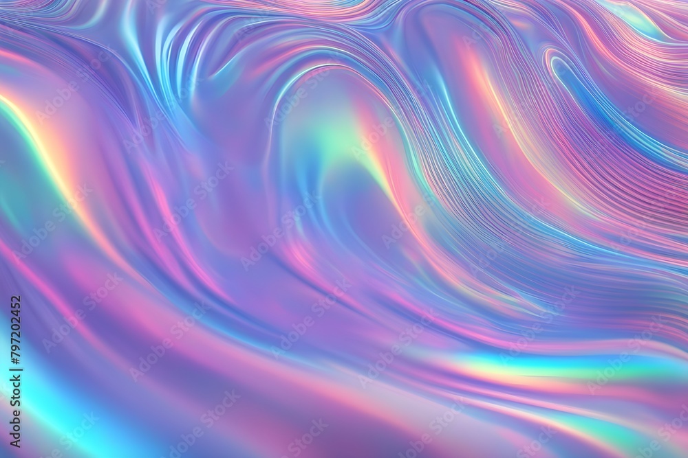 A purple and blue wave with a rainbow effect A purple and blue wave with a rainbow effect