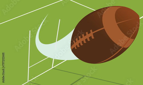 Attractive editable vector bird eye angle rugby background design great for your design resources print and others	