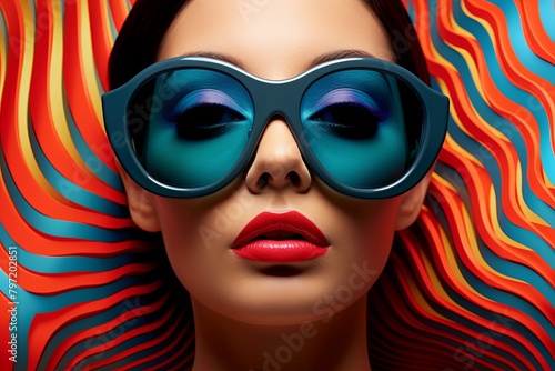 Hypnotic Optical Art Gradients: Designer Eyewear Campaign Showcase