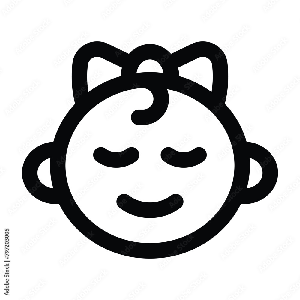 Simple Baby Girl icon. The icon can be used for websites, print templates, presentation templates, illustrations, etc Simple Baby Girl icon. The icon can be used for websites, print templates, presentation templates, illustrations, etc