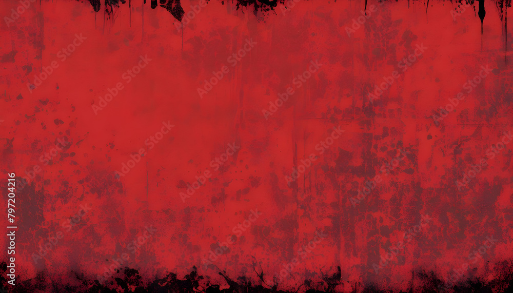 Red Grunge Wall Texture Digital Painting Abstract Background Illustration Distressed Old Urban Design Red Grunge Wall Texture Digital Painting Abstract Background Illustration Distressed Old Urban Design