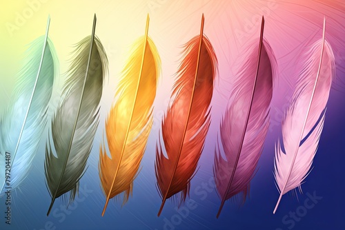 Mythic Griffin Feather Gradients: Digital Art Workshop Flyer Essence photo