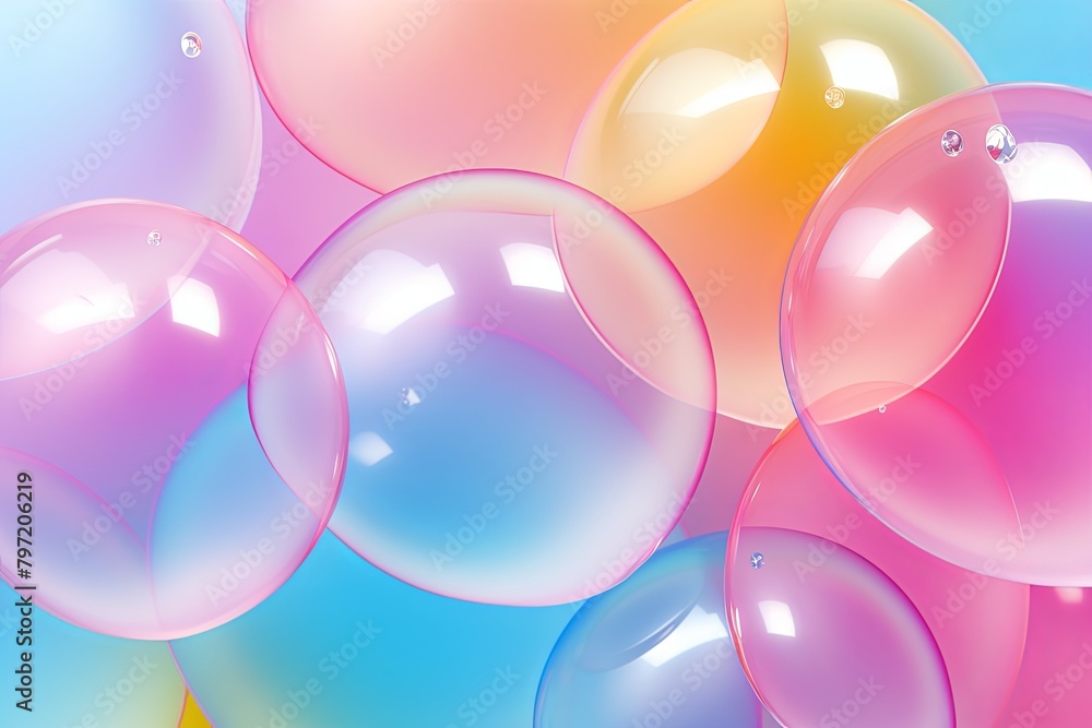Polychromatic Soap Bubble Gradients Children's Party Invitation Design Splendor Polychromatic Soap Bubble Gradients Children's Party Invitation Design Splendor