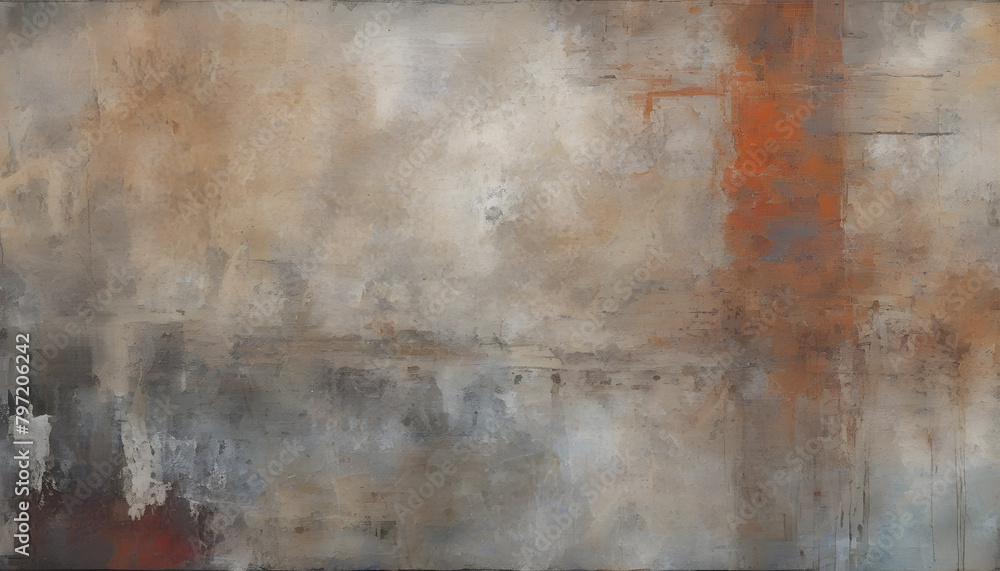 Obraz premium Grunge Wall Texture Digital Painting Abstract Background Illustration Distressed Old Urban Design