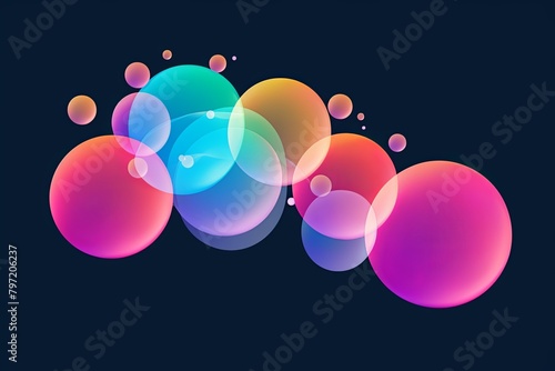 Polychromatic Soap Bubble Gradients Daycare Logo Design: A Burst of Creativity