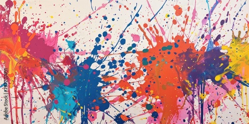 Abstract Art  Celebrating the Beauty of Paint Splatters. Vibrant and Expressive. 