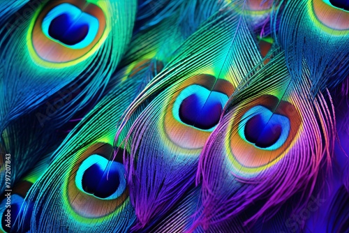 Radiant Peacock Feather Gradients: Eco-Tourism Travel Agency's Flyer Showcase photo
