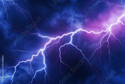 Thunderous Lightning Bolt Gradients: Electric Digital Animation Showcase