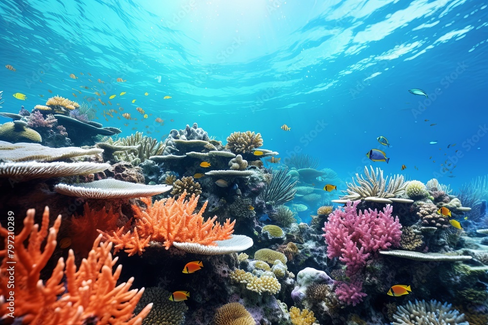 Obraz premium Great Barrier Reef Epiphany: Tropical Coral Reef Gradients Revealed