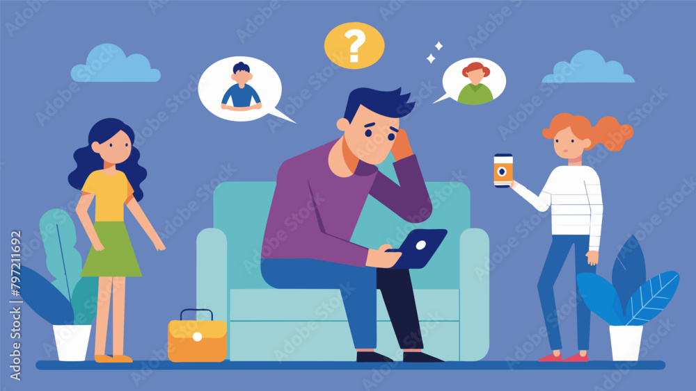 A man avoiding calls from friends and family too embarrassed to admit he cant afford to join them for gatherings and experiences. A man avoiding calls from friends and family too embarrassed to admit he cant afford to join them for gatherings and experiences.