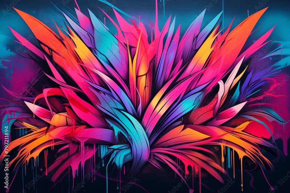Vibrant Graffiti Art Gradients: Indie Film Poster Design.