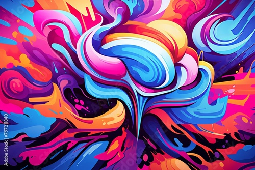 Vibrant Graffiti Art Gradients Indie-Film-Poster Design MasterPiece