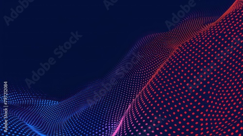 Abstract digital background with weaving curve line bend art, big data flow visualization. High speed technology, with panoramic background