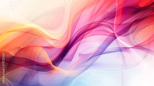 Vibrant Colorful Abstract Waves Background in Magenta and Amber