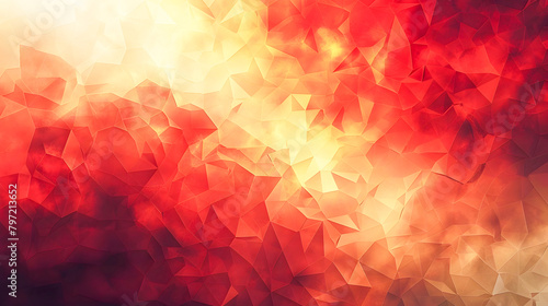 Polygonal Fire Paper Abstract with Vibrant Colors