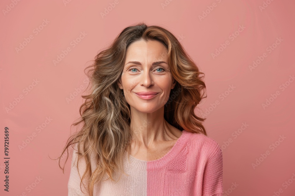Aging, acne, dynamics, and facial contouring explore aging divides and aged appearance; skincare portrays age-related changes through wrinkle treatments in lifes depiction. Aging, acne, dynamics, and facial contouring explore aging divides and aged appearance; skincare portrays age-related changes through wrinkle treatments in lifes depiction.