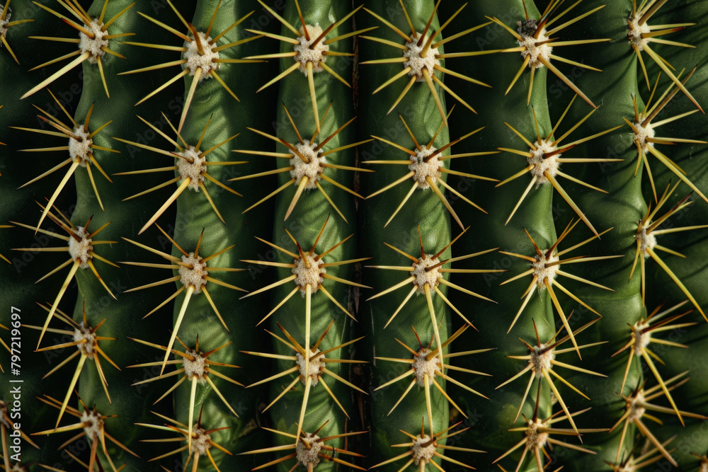 Textured surface of cactus plants, showcasing their spiny or ribbed patterns. Textured surface of cactus plants, showcasing their spiny or ribbed patterns.