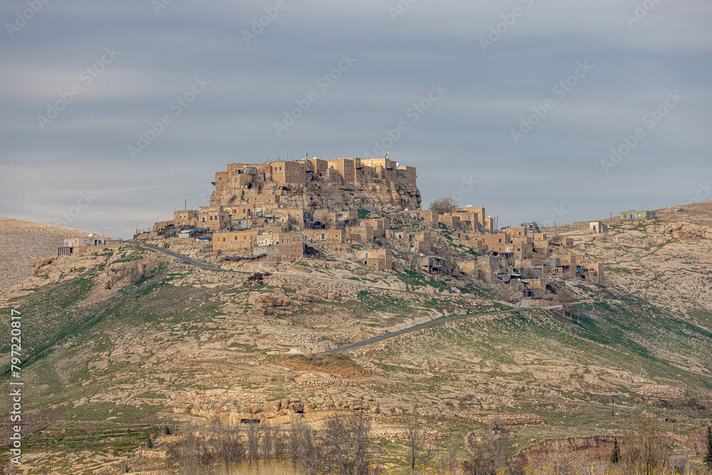 Kalecik village of Nusaybin, Mardin. Roman architecture a castle, a village in nusaybin district of mardin province.