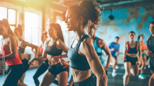 Group Exercise Class in Progress