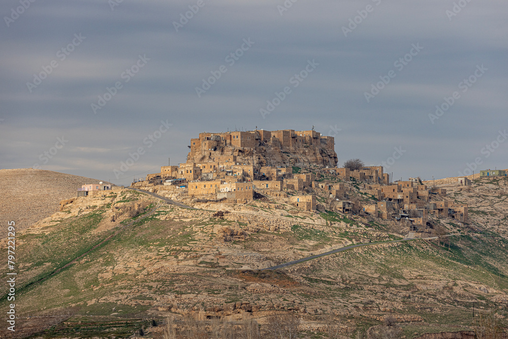 Kalecik village of Nusaybin, Mardin. Roman architecture a castle, a village in nusaybin district of mardin province.