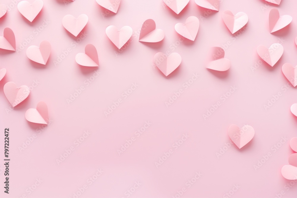 Pink paper hearts pattern backgrounds petal medication.