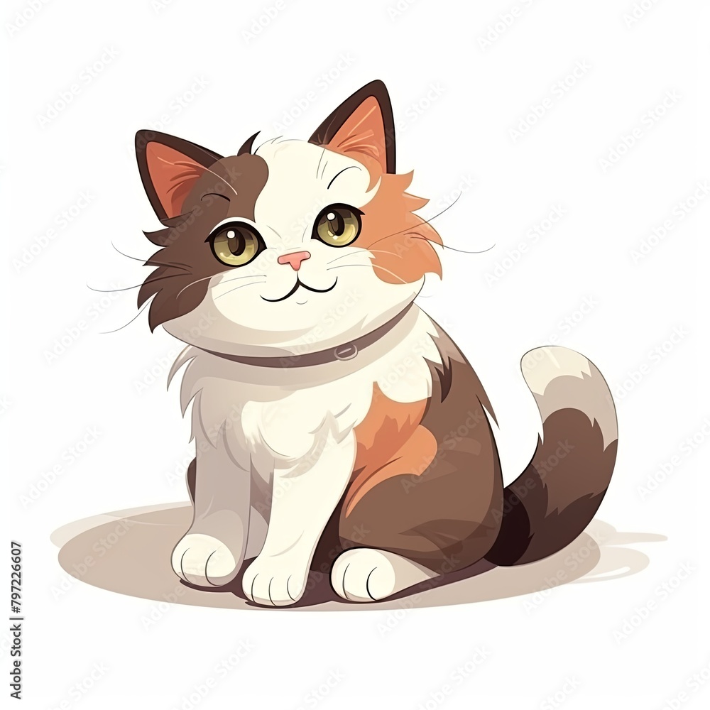 flat illustration of cute pleasant bird flat illustration of cute pleasant bird