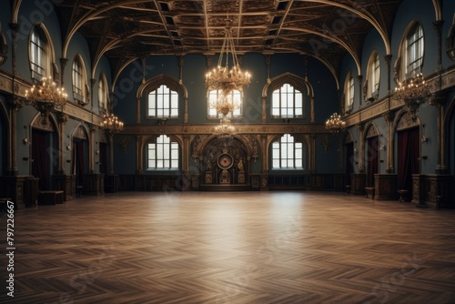 Palace ball room chandelier flooring ballroom.