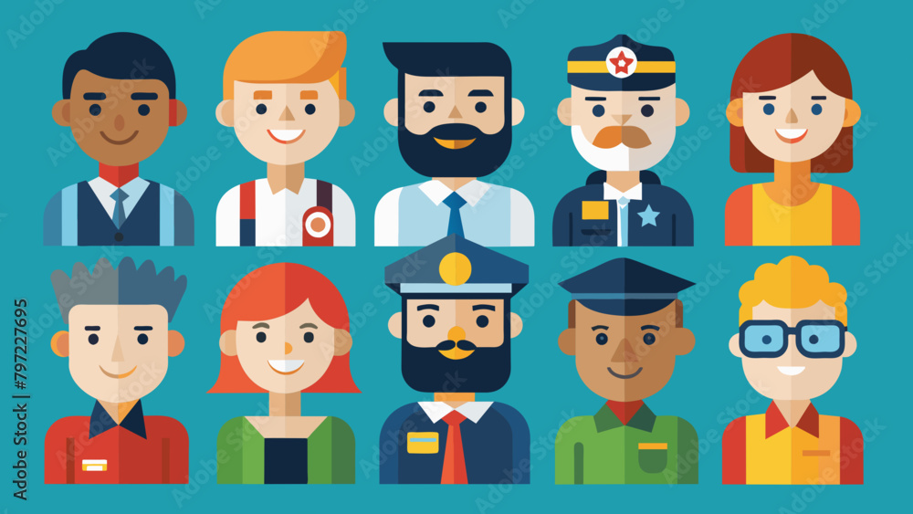 avatars of happy people of different races vector illustration avatars of happy people of different races vector illustration