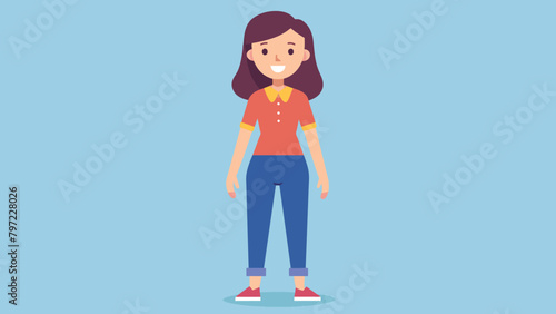 Women's new clothes and different postures vector illustration