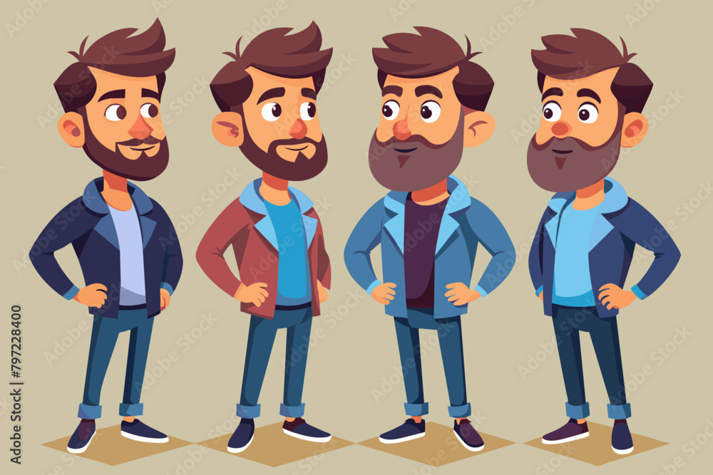 A few people vector illustration