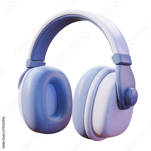 Headphone set 3D icon.