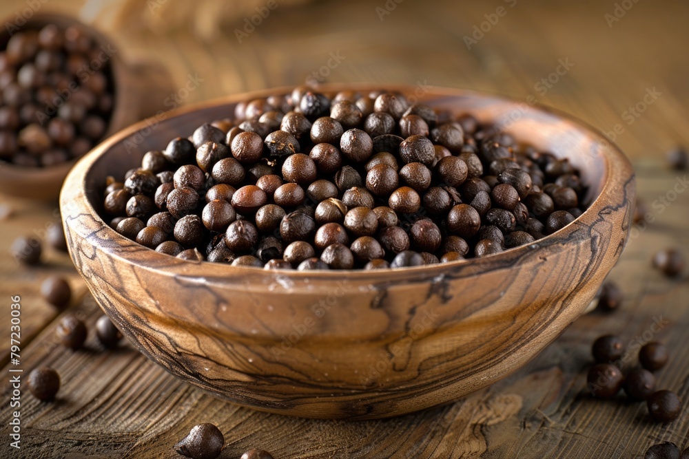 Glossy Guarana seeds on a rustic wooden surface, embodying natural energy and vitality Glossy Guarana seeds on a rustic wooden surface, embodying natural energy and vitality