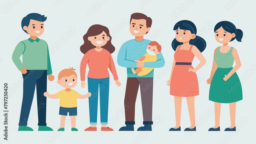 Childbirth and development vector illustration Childbirth and development vector illustration