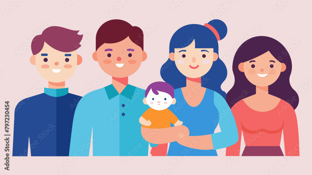 Childbirth and development vector illustration Childbirth and development vector illustration