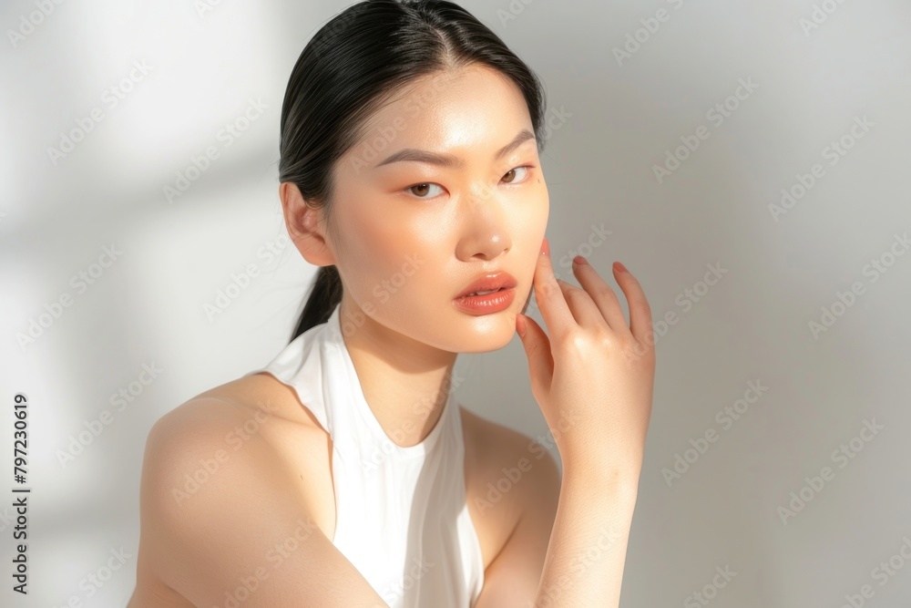 Skincare asian woman model photography portrait skin. Skincare asian woman model photography portrait skin.