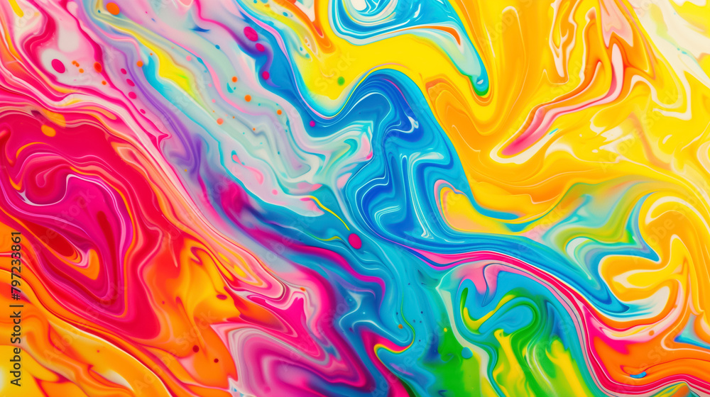 A Swirling Dance of Acrylic Colors